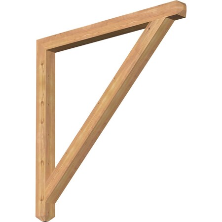 Ekena Millwork Traditional Craftsman Smooth Bracket, Western Red Cedar, 3 1/2"W x 48"D x 48"H BKT04X48X48TRA04SWR